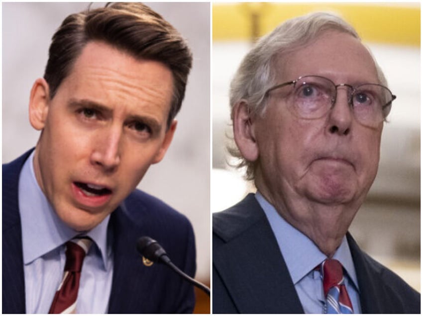 Senator Josh Hawley, a Republican from Missouri, speaks during a Senate Judiciary Committee hearing in Washington, D.C., U.S., on Tuesday, March 2, 2021. In his first public testimony since President Biden took office, Federal Bureau of Investigation Director Christopher Wray will tell senators that violent extremists motivated by racial and …