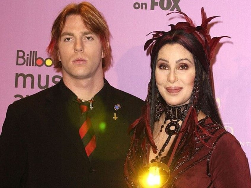 Elijah Blue & Cher during 2002 Billboard Music Awards - Press Room at MGM Grand Arena in Las Vegas, Nevada, United States. (Photo by SGranitz/WireImage)