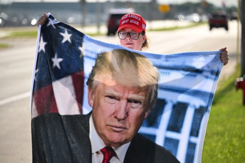 A supporter of Donald Trump in Milwaukee