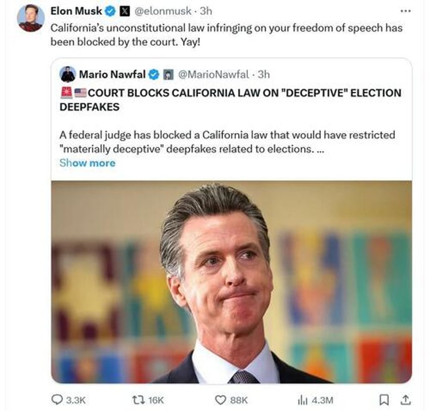 judge finds newsoms new california deepfake ban unconstitutional