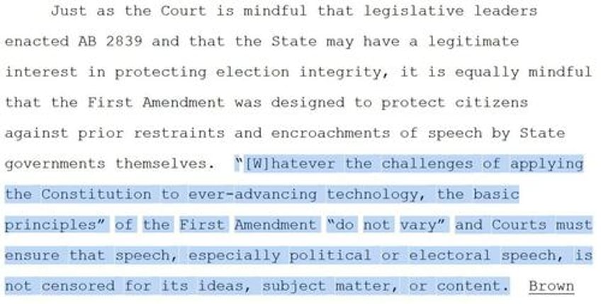 judge finds newsoms new california deepfake ban unconstitutional