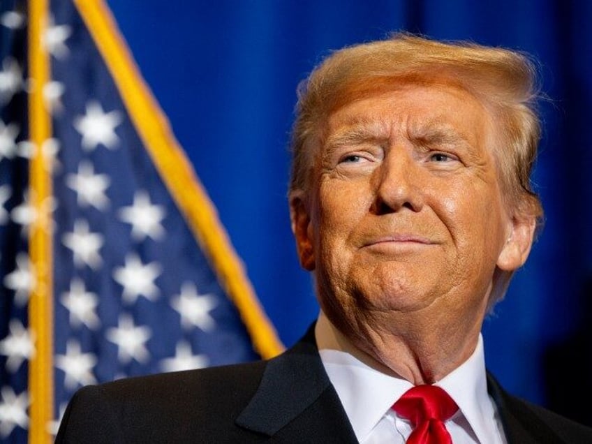 Republican presidential candidate, former U.S. President Donald Trump looks on during a ca