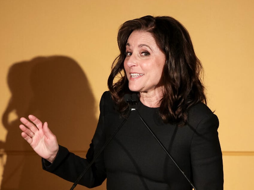 NEW YORK, NEW YORK - NOVEMBER 01: Julia Louis-Dreyfus speaks onstage at the WSJ. Magazine