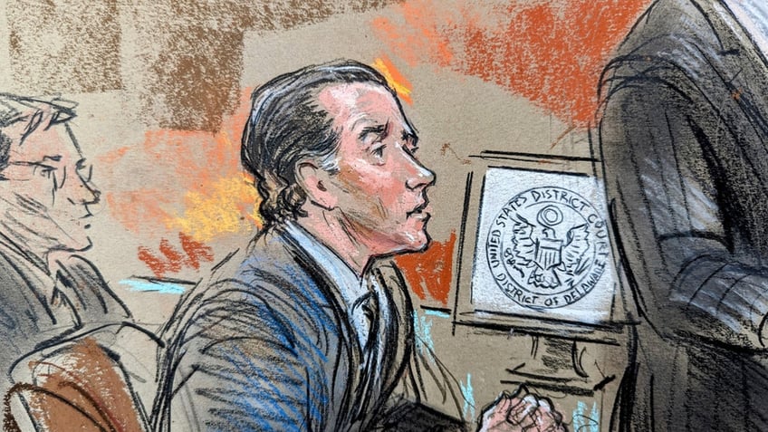 Hunter Biden in Delaware courtroom sketch