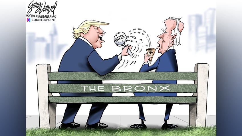 Trump, Biden cartoon