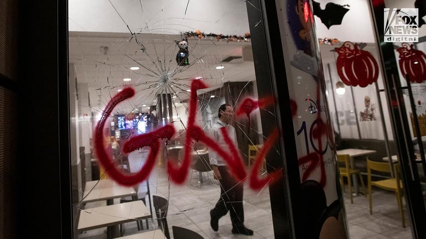 just 1 pro palestinian dc protester arrested after acts of vandalism bid to scale white house fence