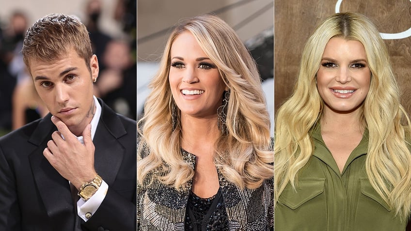 Justin Bieber, Carrie Underwood, Jessica Simpson