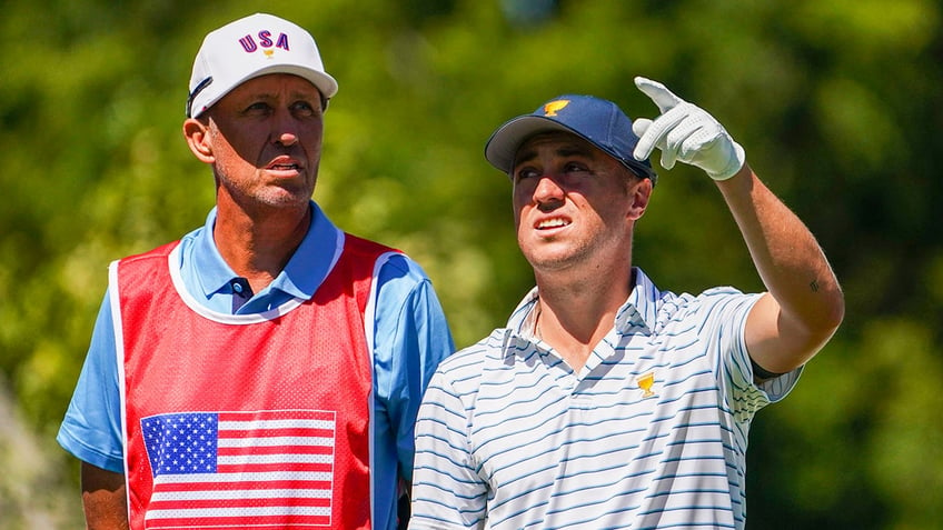 Justin Thomas and Bones at Ryder Cup