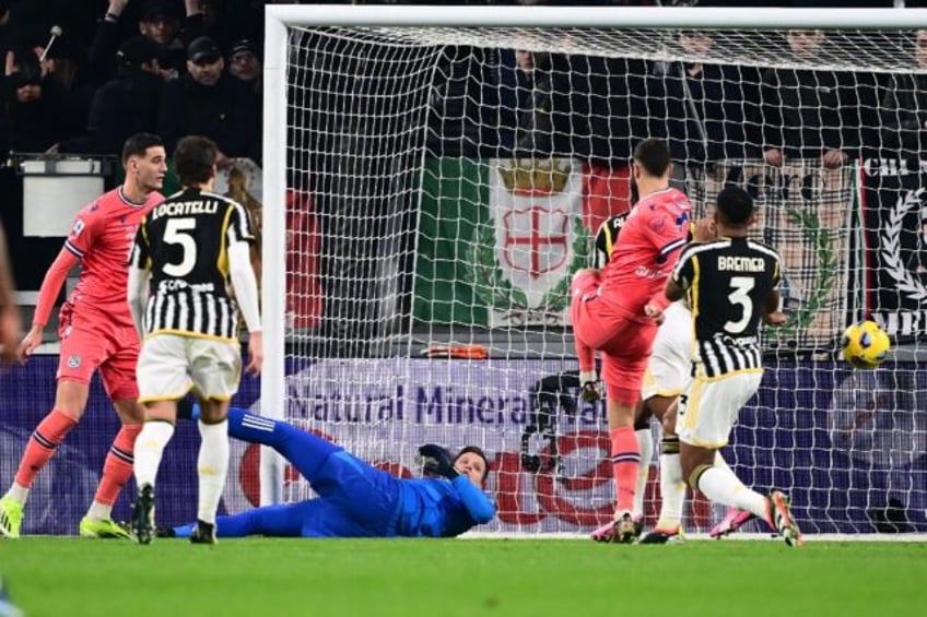 Lautero Giannetti's (C) winner at Juventus was his first goal for Udinese