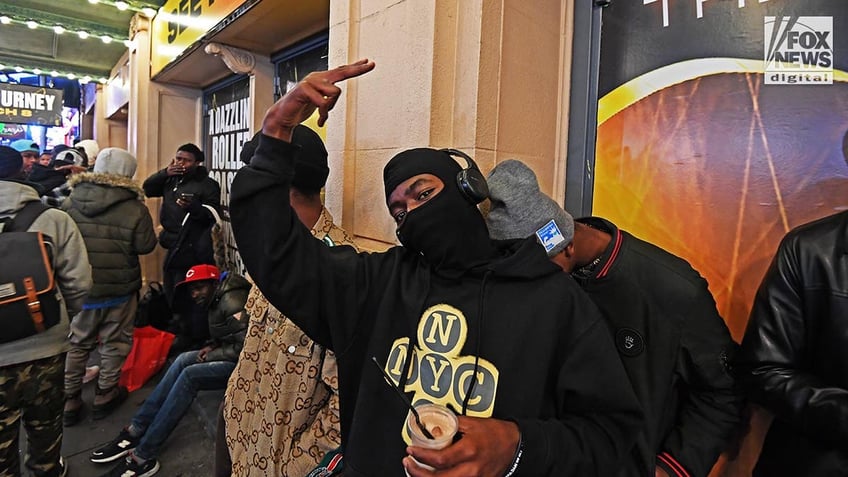 Migrants on the streets of New York City