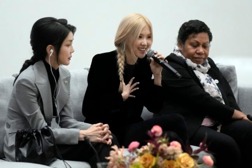 k pop star rose joins first lady jill biden to talk mental health