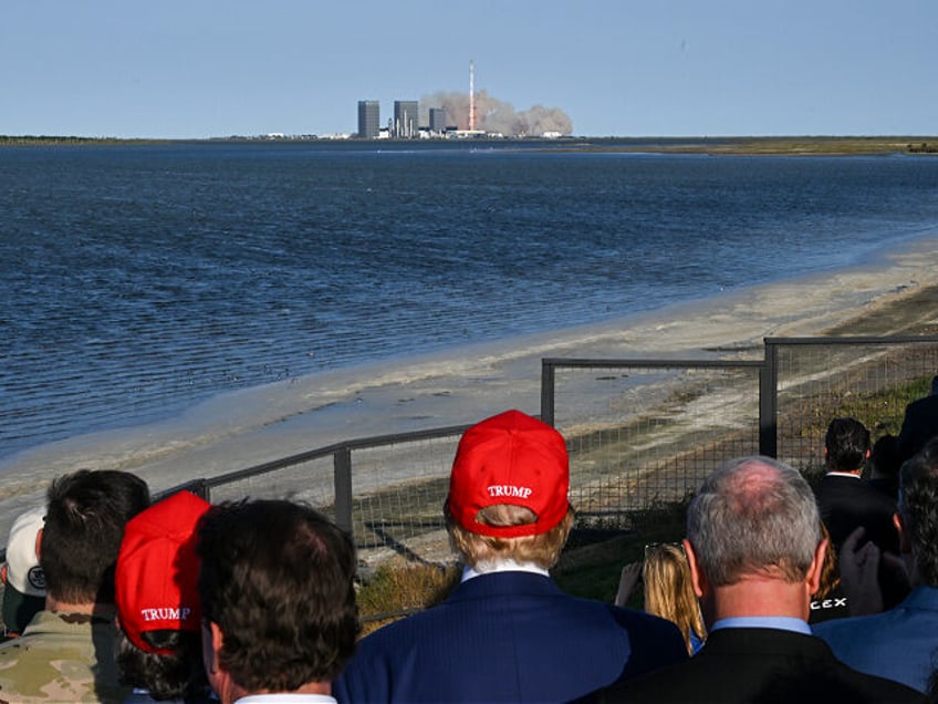 BROWNSVILLE, TEXAS - NOVEMBER 19: U.S. President-elect Donald Trump looks on during a view