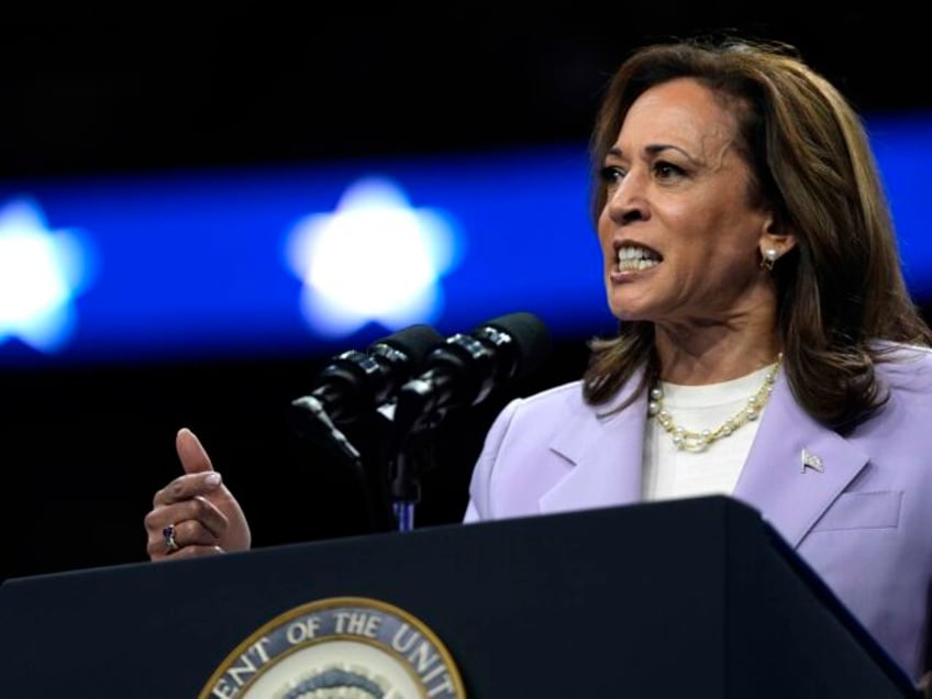 Democratic presidential nominee Vice President Kamala Harris speaks at a campaign rally, S