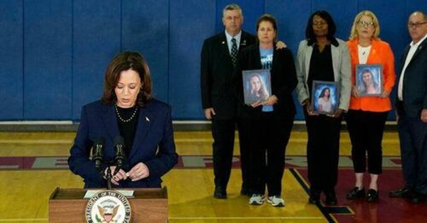 kamala harris announces doj funded office to push red flag gun laws gets slammed by parkland dad over photo op