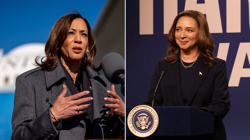 Kamala Harris has been portrayed by Maya Rudolph, right, on "Saturday Night Live."