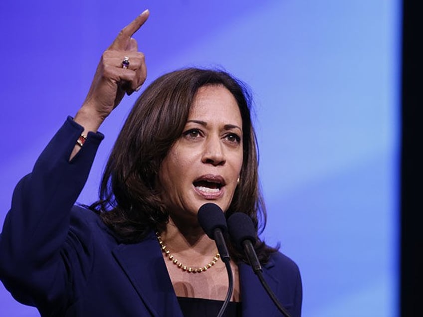 Democratic presidential candidate Sen. Kamala Harris, D-Calif., speaks during the New Hamp