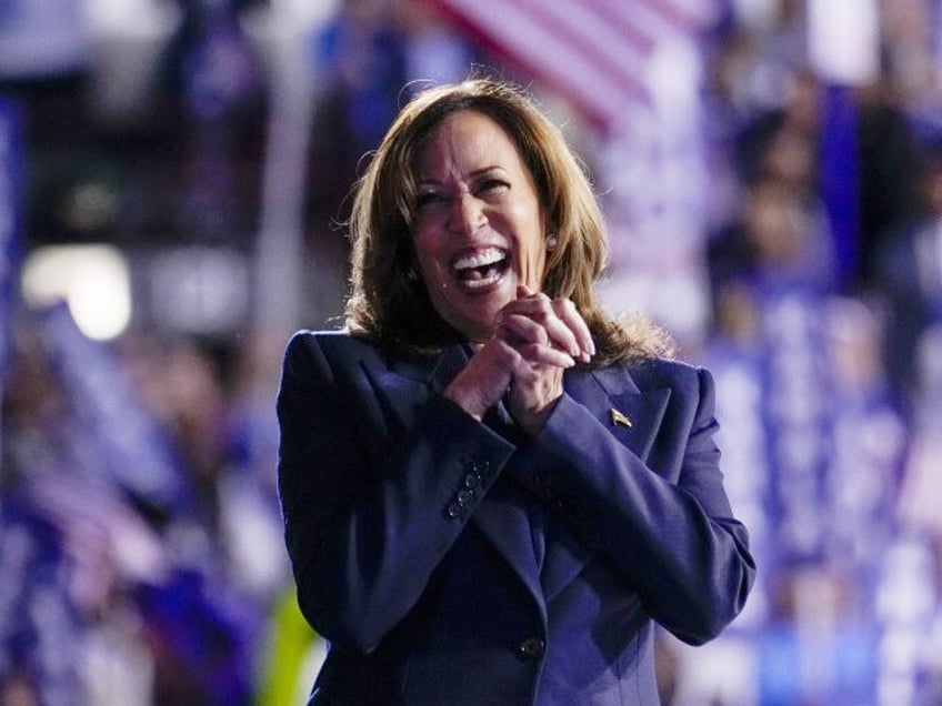 Democratic presidential nominee Vice President Kamala Harris during the Democratic Nationa