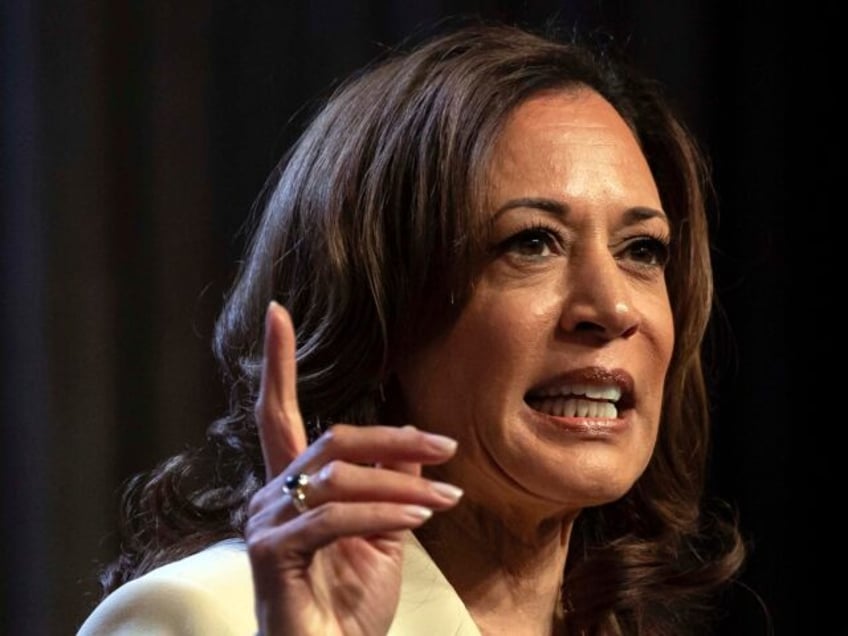 Vice President Kamala Harris speaks during the Unite Here Convention on Friday, June 21, 2