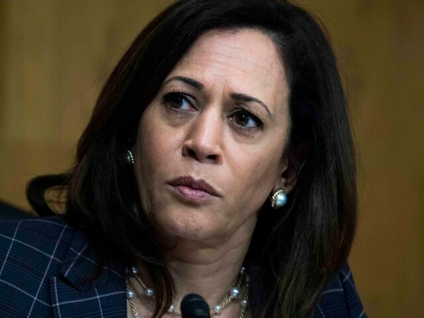 FILE - In this Thursday, June 25, 2020 file photo, Sen. Kamala Harris, D-Calif., attends a