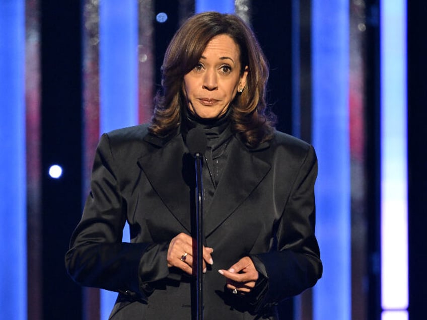 PASADENA, CALIFORNIA - FEBRUARY 22: Former Vice President Kamala Harris accepts the Chairm