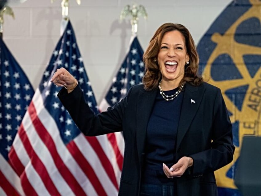 WAYNE, MICHIGAN - AUGUST 08: Democratic presidential candidate, U.S. Vice President Kamala