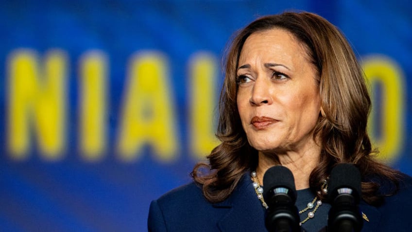 Kamala Harris gives speech