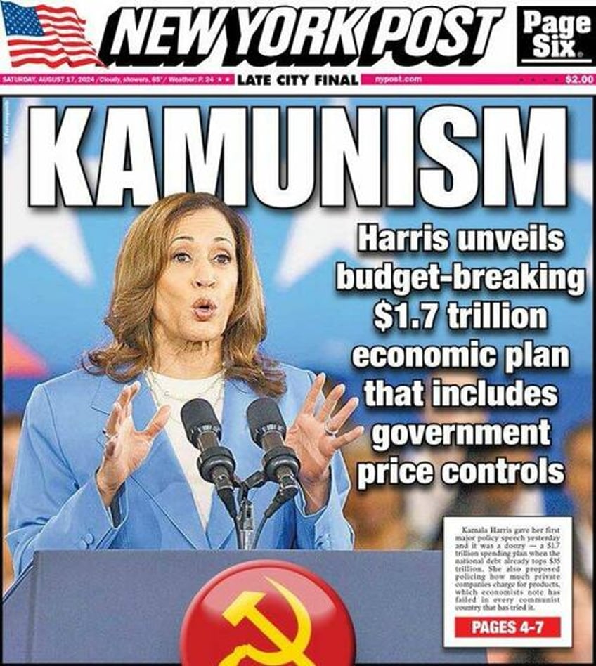 kamala harris proposed price controls may lead to communism mass starvation end of america 