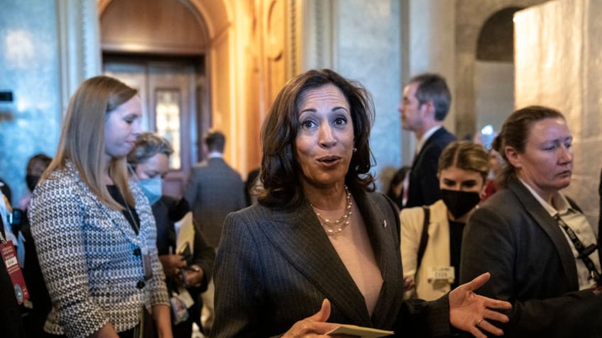 kamala harris receives golden gavel after setting record for tie breaking senate votes