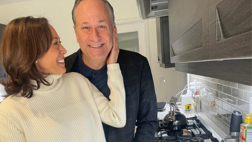 kamala harris roasted for thanksgiving pic is that a gas stove