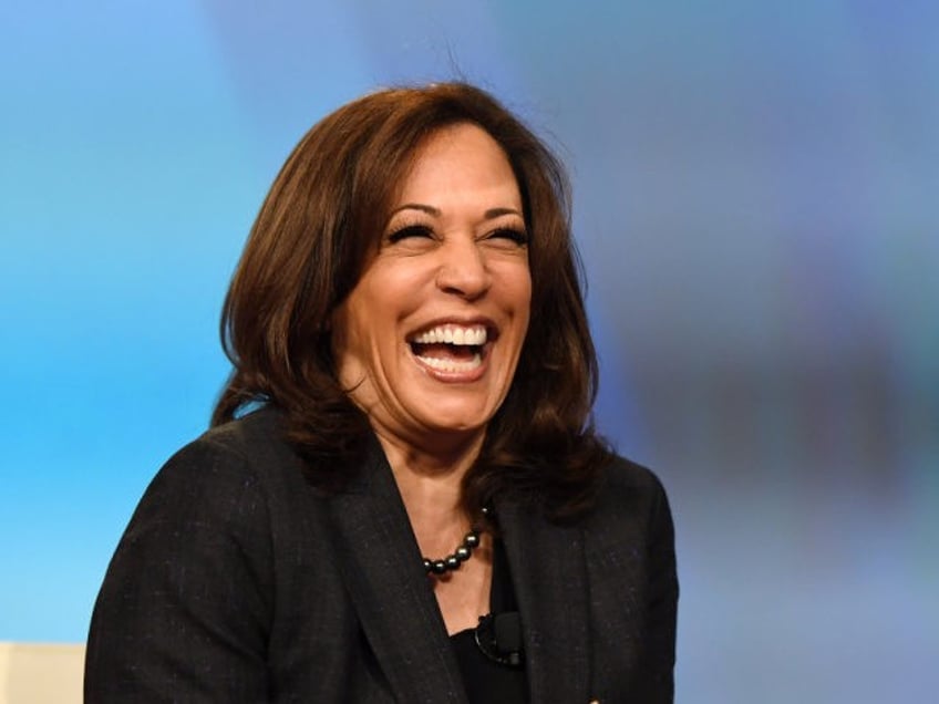 kamala harris rushes to center stage as joe biden hits the beach