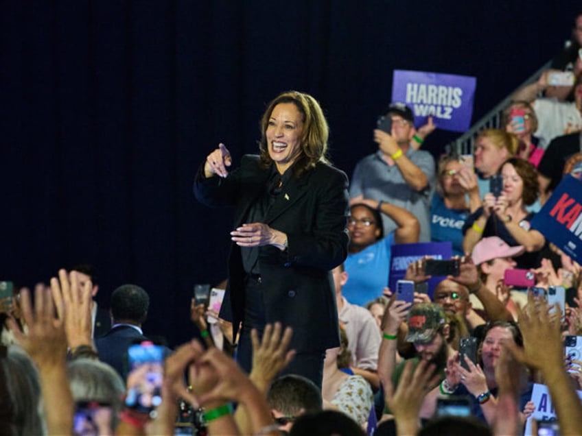 Vice President Kamala Harris holds a rally on Friday, Sept. 13, 2024 at the McHale Athleti