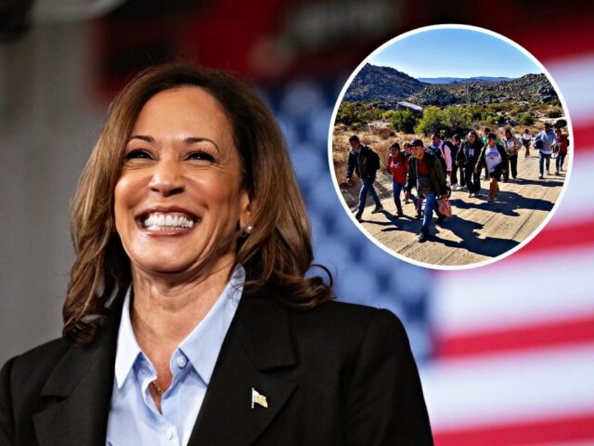 @KamalaHarris via X/John Moore/Getty Images