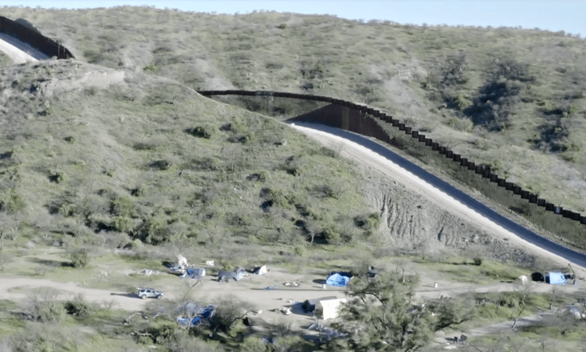 kamala harriss latest campaign ad features border wall built by trump administration