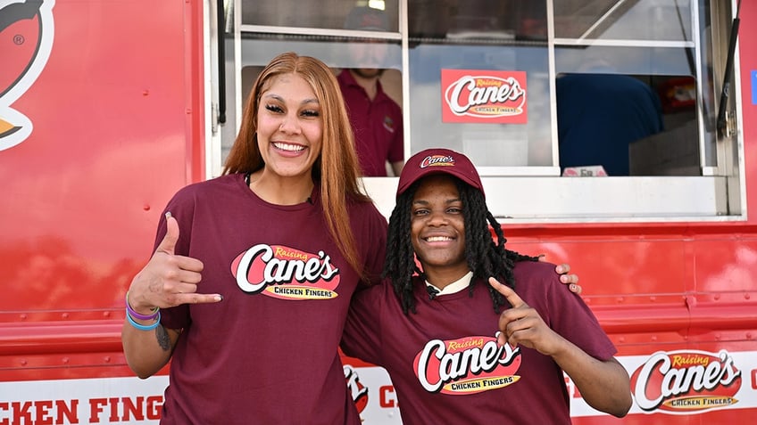 Kamilla Cardoso and MiLaysia Fulwiley at Raising Canes