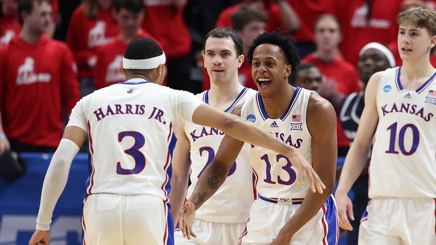 Kansas players celebrate