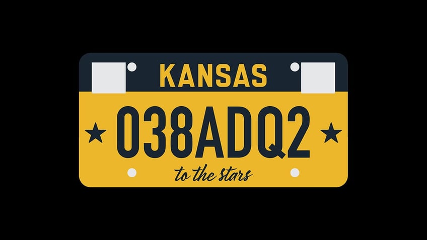 Kansas license plate