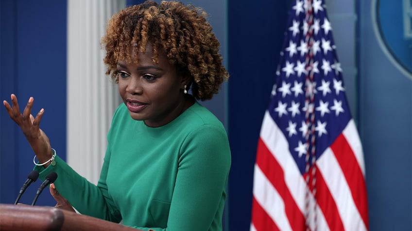 karine jean pierre dodges questions on biden repeating story at campaign event