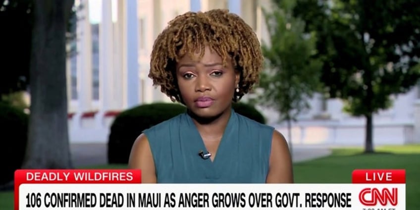 karine jean pierre pushes back on biden ignoring maui wildfires he has been talking about this