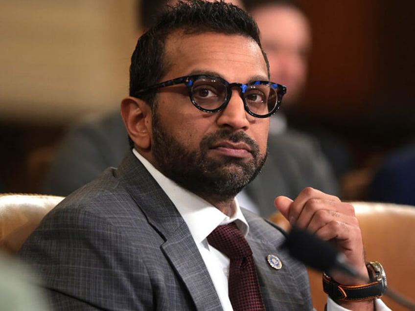 WASHINGTON, DC - MARCH 26: Federal Bureau of Investigation Director Kash Patel looks on du
