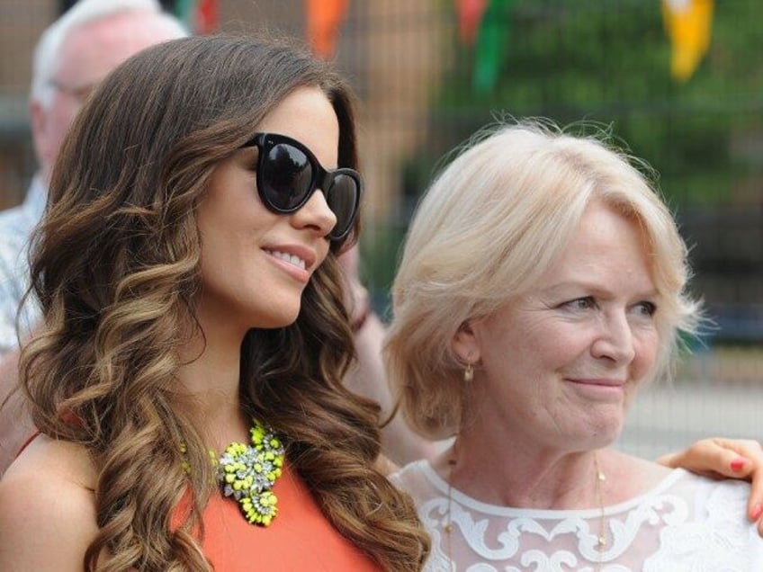 Kate Beckinsale with mother Judy Loe during a visit to College House Junior School where t