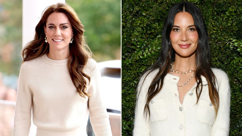 A split image of Kate Middleton and Olivia Munn