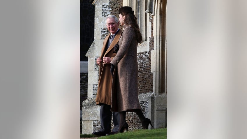 Kate Middleton walking with King Charles