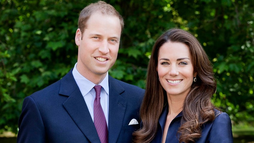 Prince William and Kate Middleton smile for the camera