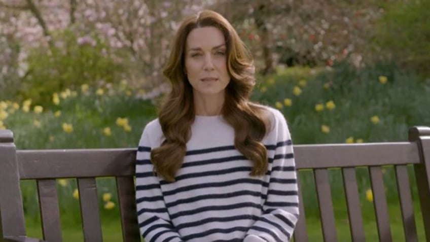 kate middleton in front of daffodils in video