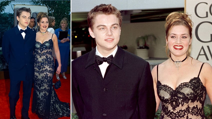 Kate Winslet and Leonardo DiCaprio at the Titanic premiere