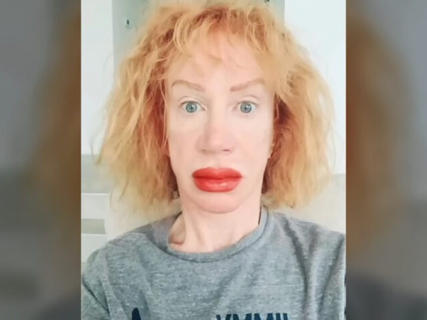 kathy griffin gets her lips tattooed shares swollen before picture