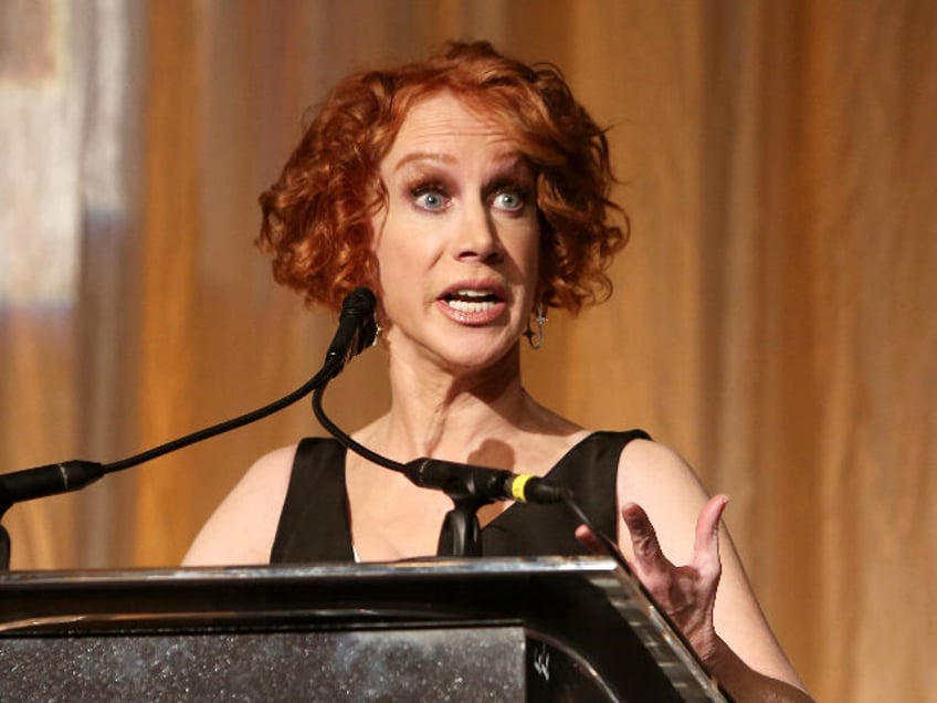 BEVERLY HILLS, CALIFORNIA - NOVEMBER 01: Kathy Griffin speaks onstage during the 29th Annual PEN America LitFestGala at Regent Beverly Wilshire Hotel on November 01, 2019 in Beverly Hills, California. (Photo by Randy Shropshire/Getty Images for PEN America)BEVERLY HILLS, CALIFORNIA - NOVEMBER 01: Kathy Griffin speaks onstage during the 29th …