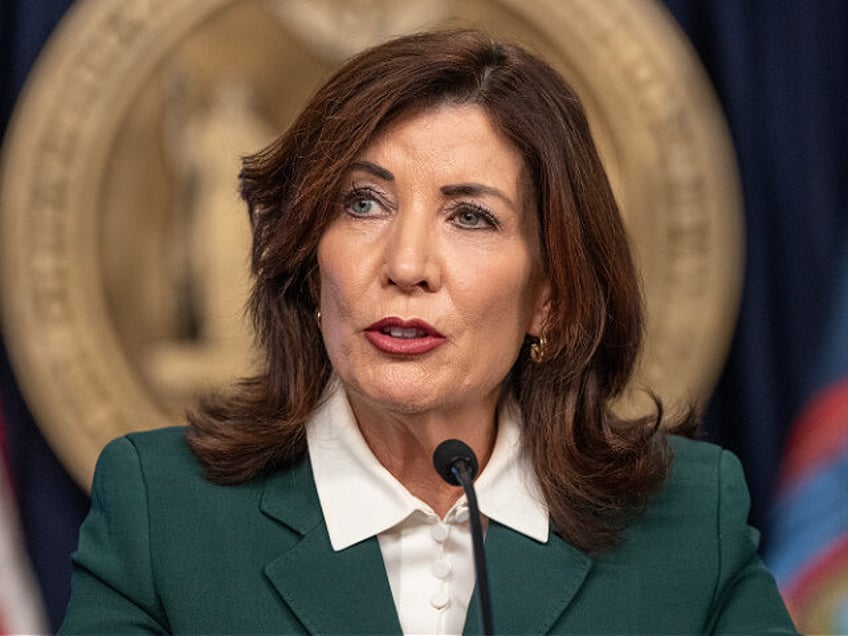 NEW YORK, UNITED STATES - 2024/11/14: Governor Kathy Hochul speaks during a press announce