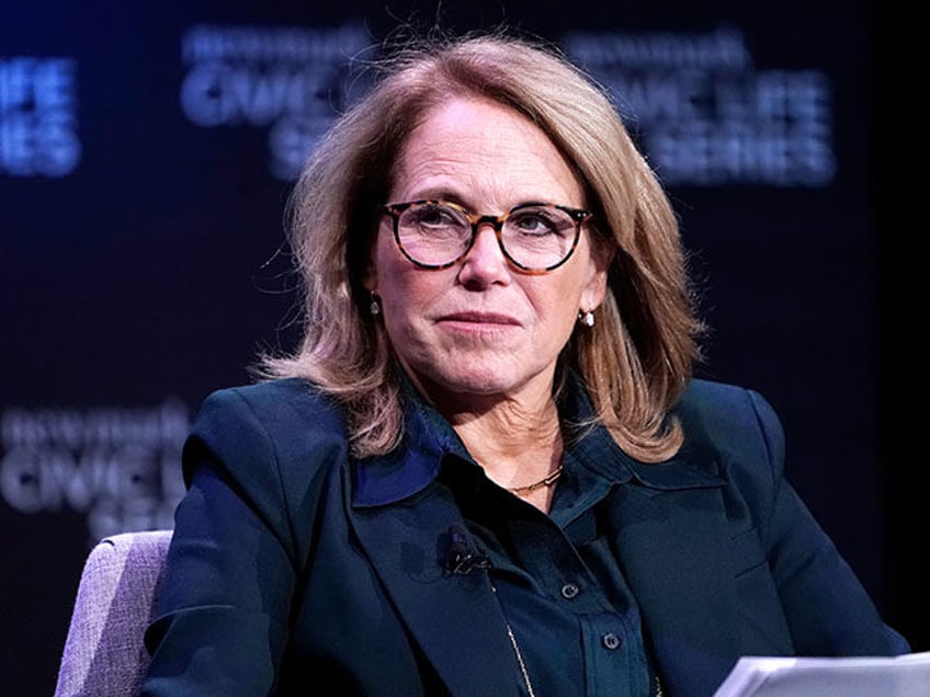 Journalist Katie Couric speaks during the Nancy Pelosi conversation with Katie Couric at 9