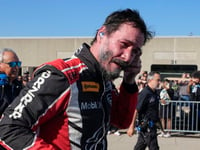 Keanu Reeves Spins Out at Indianapolis Motor Speedway in Pro Auto Racing Debut